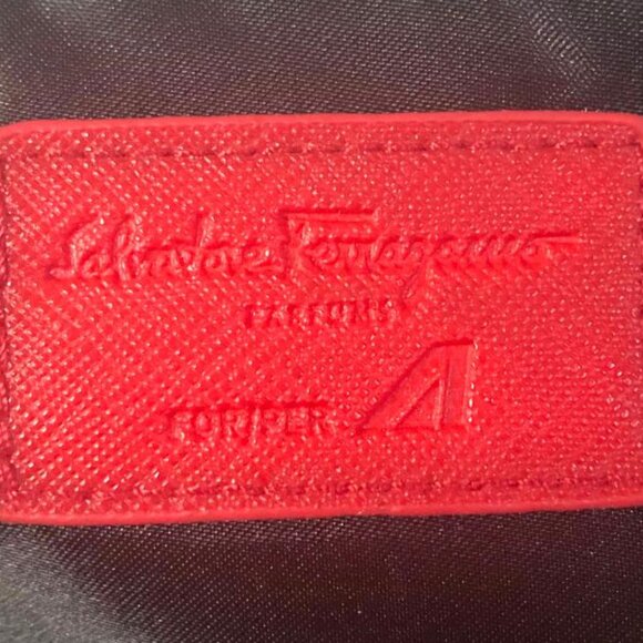 Salvatore Ferragamo Black Clutch with Red Accent - Picture 2 of 6